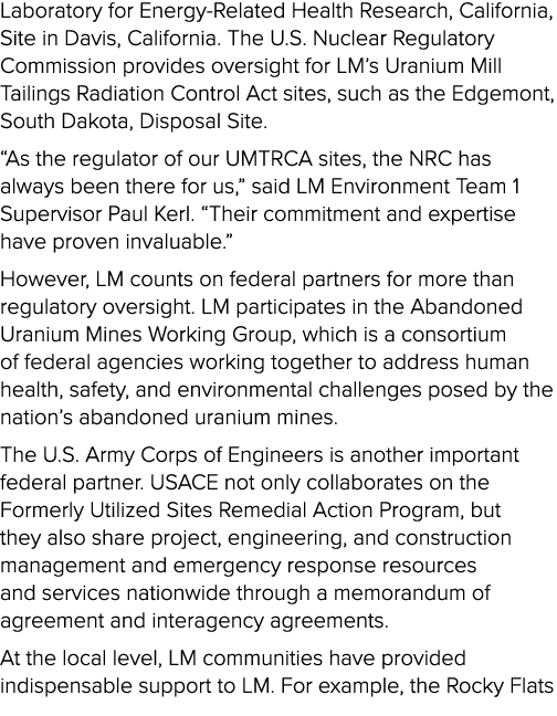 Laboratory for Energy Related Health Research, California, Site in Davis, California. The U.S. Nuclear Regulatory Com...