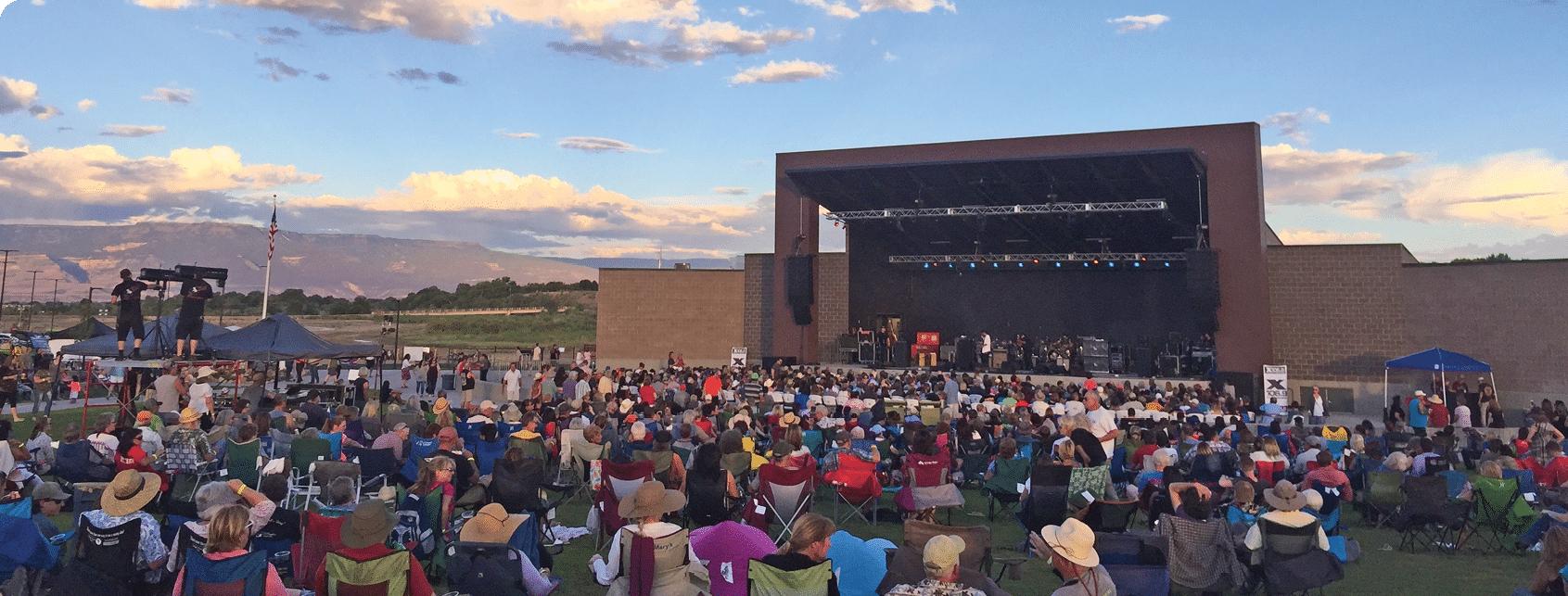 The 5,000 capacity amphitheater is part of Las Colonias Park in Grand Junction, Colorado.